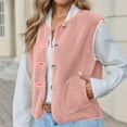 thumbnail image 5 of Womens Sherpa Fleece Vest Casual Warm Fuzzy Faux Shearling Vest Trendy Fall Winter Open Front Fuzzy Warm Outerwear, 5 of 8