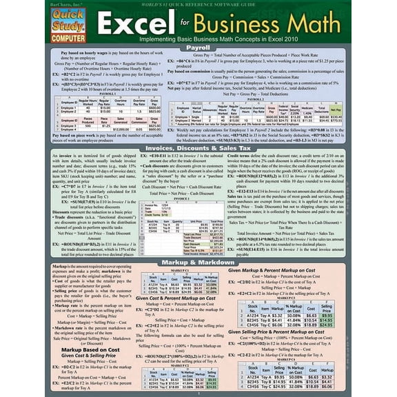 Excel For Business Math (Other)
