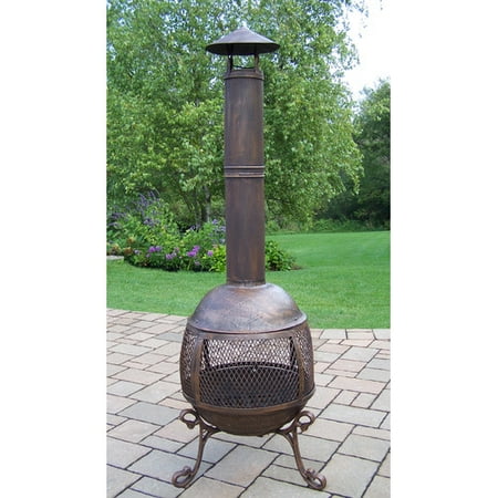 Oakland Living Fire Pits Cast Iron Wood Burning Chiminea Walmart Com
