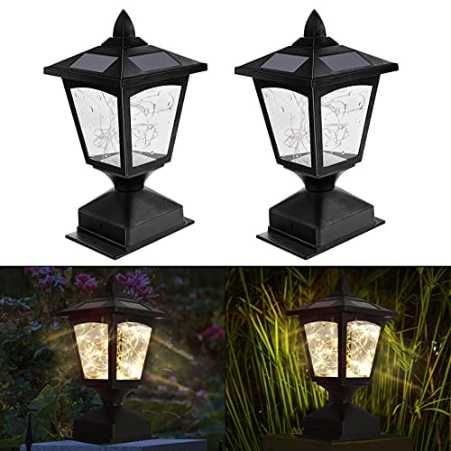 solar led gate post lights