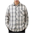 thumbnail image 2 of Ceisia Men's Oversize Plaid Polyester-Cotton Long-Sleeve Button-Down Shirt for Spring/Summer Casual Gift, 2 of 7