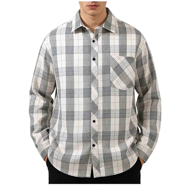 Mens Casual de Manga Corta Botón Abajo Camisas de Manga Larga a Damas Bolsillo Tee Cuello Turndown