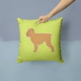 thumbnail image 2 of Carolines Treasures BB3840PW1414 Brussels Griffon Checkerboard Green Fabric Decorative Pillow, 2 of 4