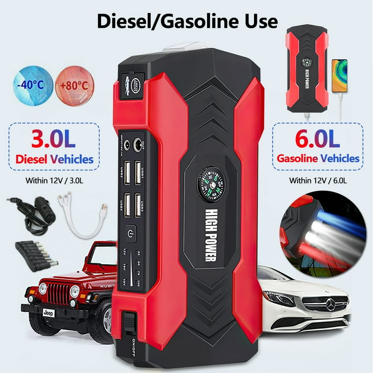 Car Jump Starter Power Bank Portable Car Battery Booster Charger Starting  Device 