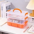 thumbnail image 5 of Taicans 3-Tier Stackable Storage Box,Desktop Organizer with Handle & Latches,Portable Plastic Storage Container for office Supplies Stationery Makeup,Space-Saving Small Parts Organizer for Home, 5 of 6
