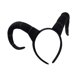 thumbnail image 2 of Diadema con cuernos de antílope para Halloween, accesorio decorativo para cumpleaños y carnaval. Negro, 2 of 9