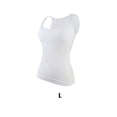 thumbnail image 4 of Qarigey Chaleco adelgazante de verano para mujer, camisetas de apoyo para el pecho para entrenamiento de ejercicio para mujer, ropa deportiva Camisetas sin mangas Blanco L, 4 of 6