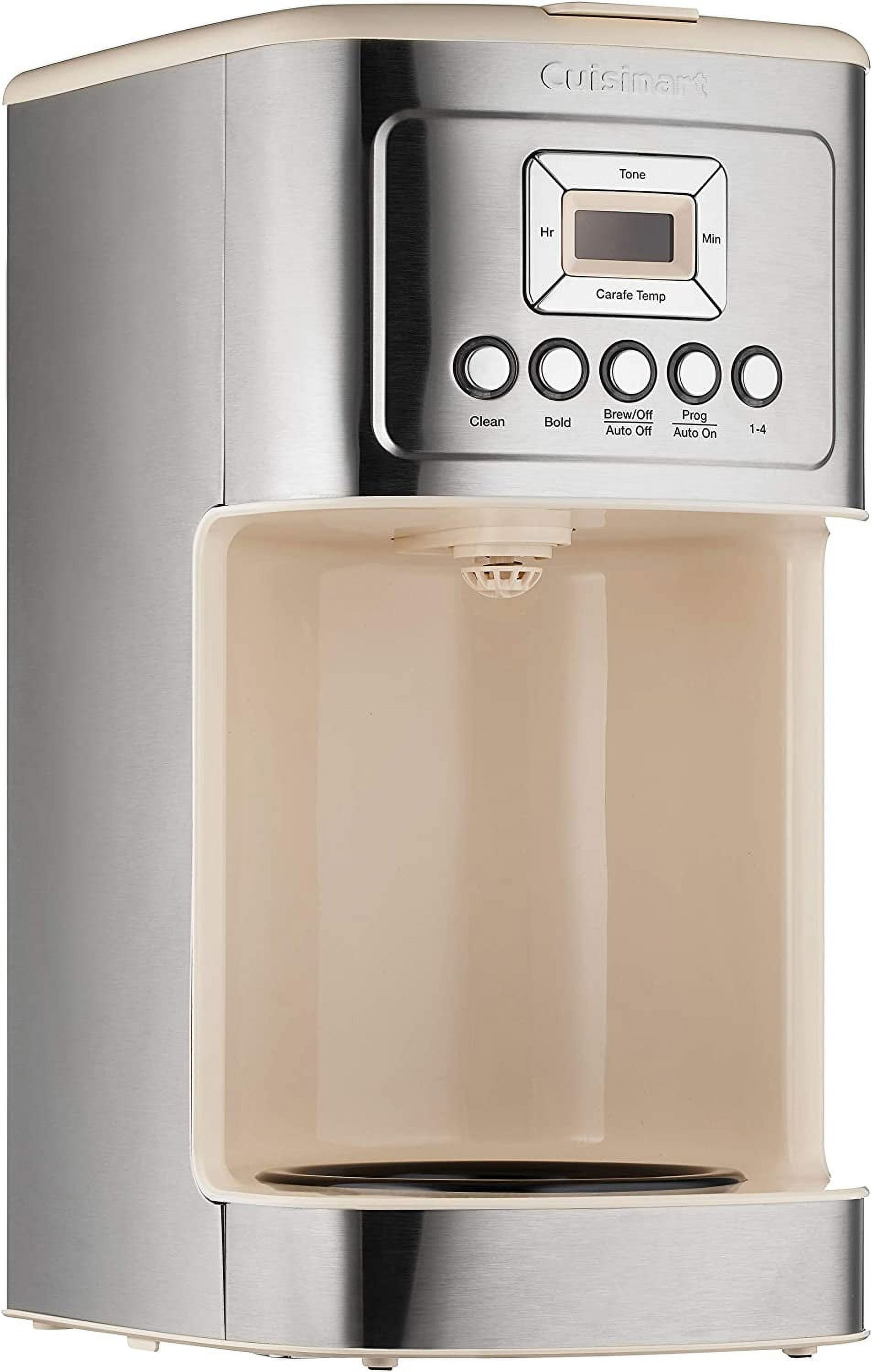 Coffee Maker, 14-Cup Glass Carafe, Fully Automatic for Brew Strength Control & 1-4 Cup Setting, Stainless Steel, DCC-3200CRM, Cream.