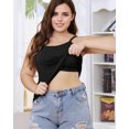 thumbnail image 5 of Alove Womens Plus Size Tops Cotton Camisoles Adjustable Spaghetti Strap Tank Tops Scoop Neck Layer Cami Build in Shelf Bra, 5 of 6