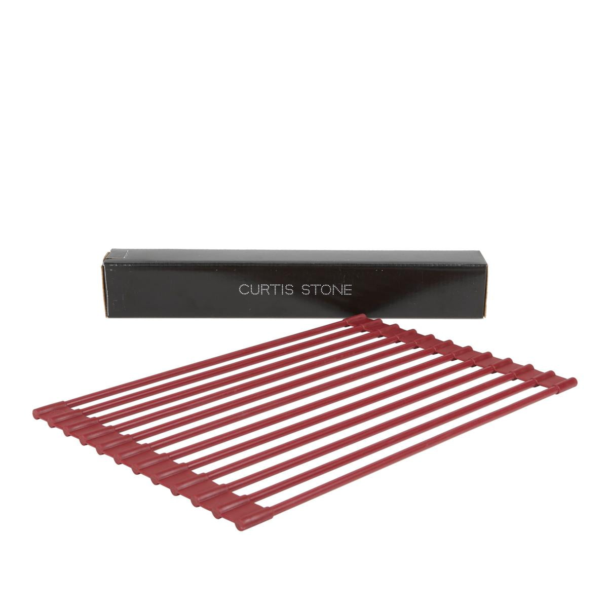 Curtis Stone Roll Up 2-in-1 Drying Rack/Trivet - Red