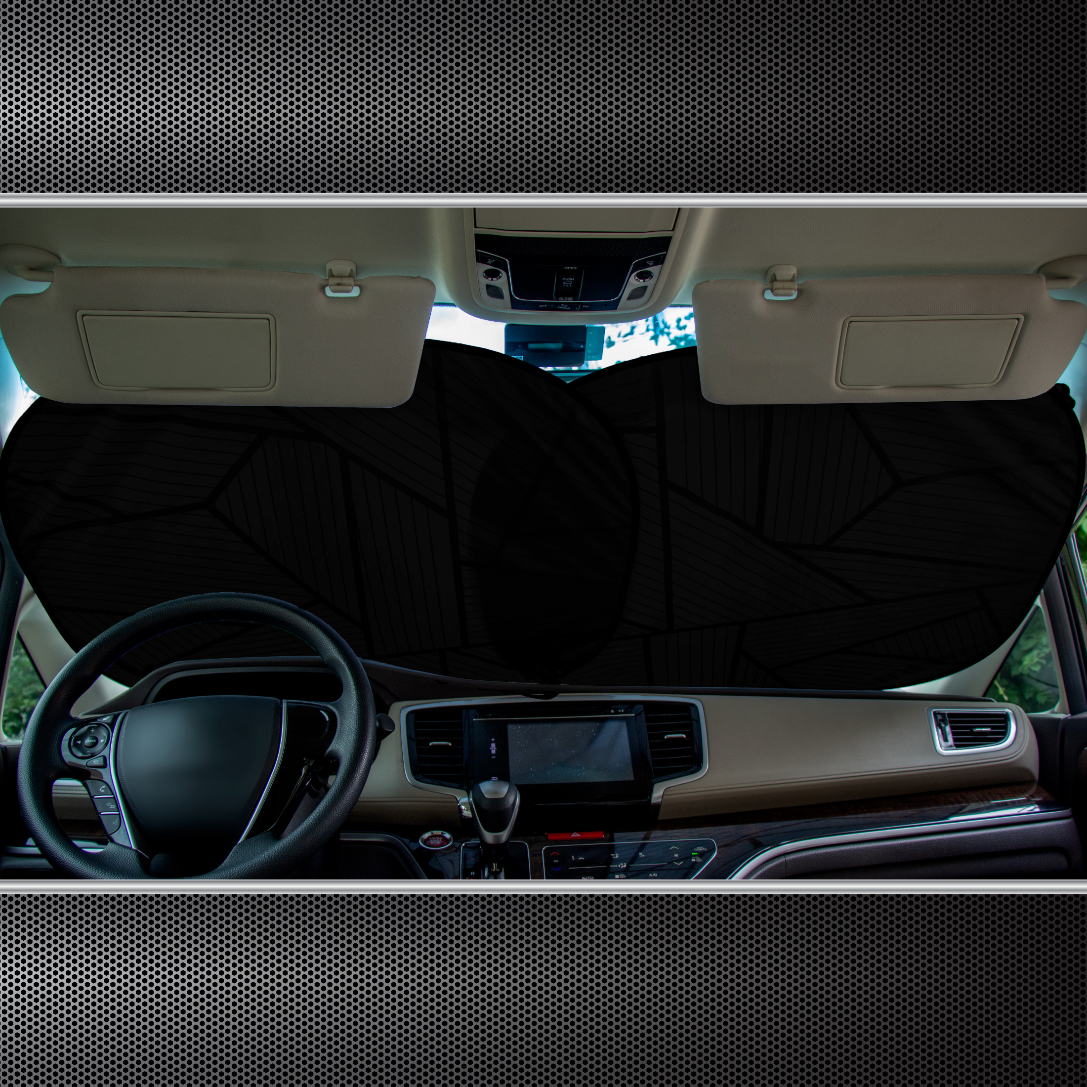Auto Drive Polygon Universal Fit Twist Sunshade photo 6