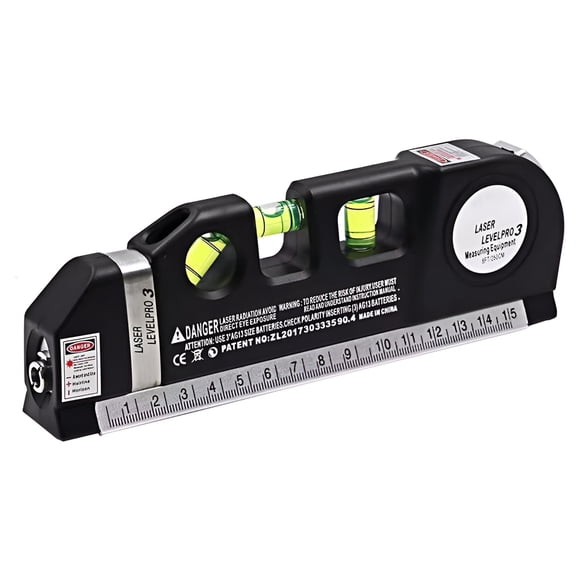 High Precision Multifunctional Laser Level with Steel Ruler, Straight Line Laser Meter, Laser Level Tools for Home Use