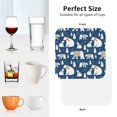 thumbnail image 6 of Honeii cute winter bear Print Leather Coaster Set of 4, Ideal for Safeguarding Your Furniture from Drinks Spills and Effortless Cleanup-Square, 6 of 6