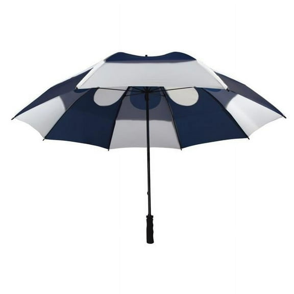 GustBuster 55162NA-WH Pro Series Gold Golf Manual Umbrella, Navy & White - 62 in.