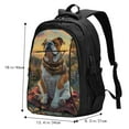 thumbnail image 4 of Yiaed Flower Field Cute Bulldog Print Laptop Backpack,Business Travel Durable Laptops Backpack with USB Charging Port,Water Resistant College Computer Bag, 4 of 5