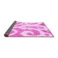 thumbnail image 2 of Ahgly Company Indoor Round Abstract Pink Modern Area Rugs, 4' Round, 2 of 4