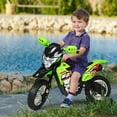 thumbnail image 3 of Costway 6V Kids Ride-On Motorcycle Electric Battery Powered Bike w/Training Wheels Green, 3 of 10