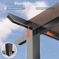 thumbnail image 5 of LAUSAINT HOME 10' x 13' Outdoor Retractable Pergola, Heavy-Duty Pergola with Sun Shade Canopy for Garden, Backyard, Deck, Porch, Brown, 5 of 8
