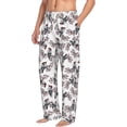 thumbnail image 2 of Uemuo Bird Pattern Men's Wide Leg Palazzo Lounge Pants with Pockets Light Weight Loose Comfy Casual Pajama Pants-Medium, 2 of 9