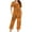 Orange, variant on Jamicy Cotton Pajamas for Women's Cute Comfortable Casual Loungewear Halloween Printed Round Neck Button Capri Pajamas Set Halloween Pajamas
