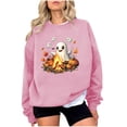 thumbnail image 2 of Heisall Womens Sweatshirts 2025 Autumn Winter Halloween Print Loose Long Sleeve Pullovers Casual No Hood Daily Wear Fashion, 2 of 4