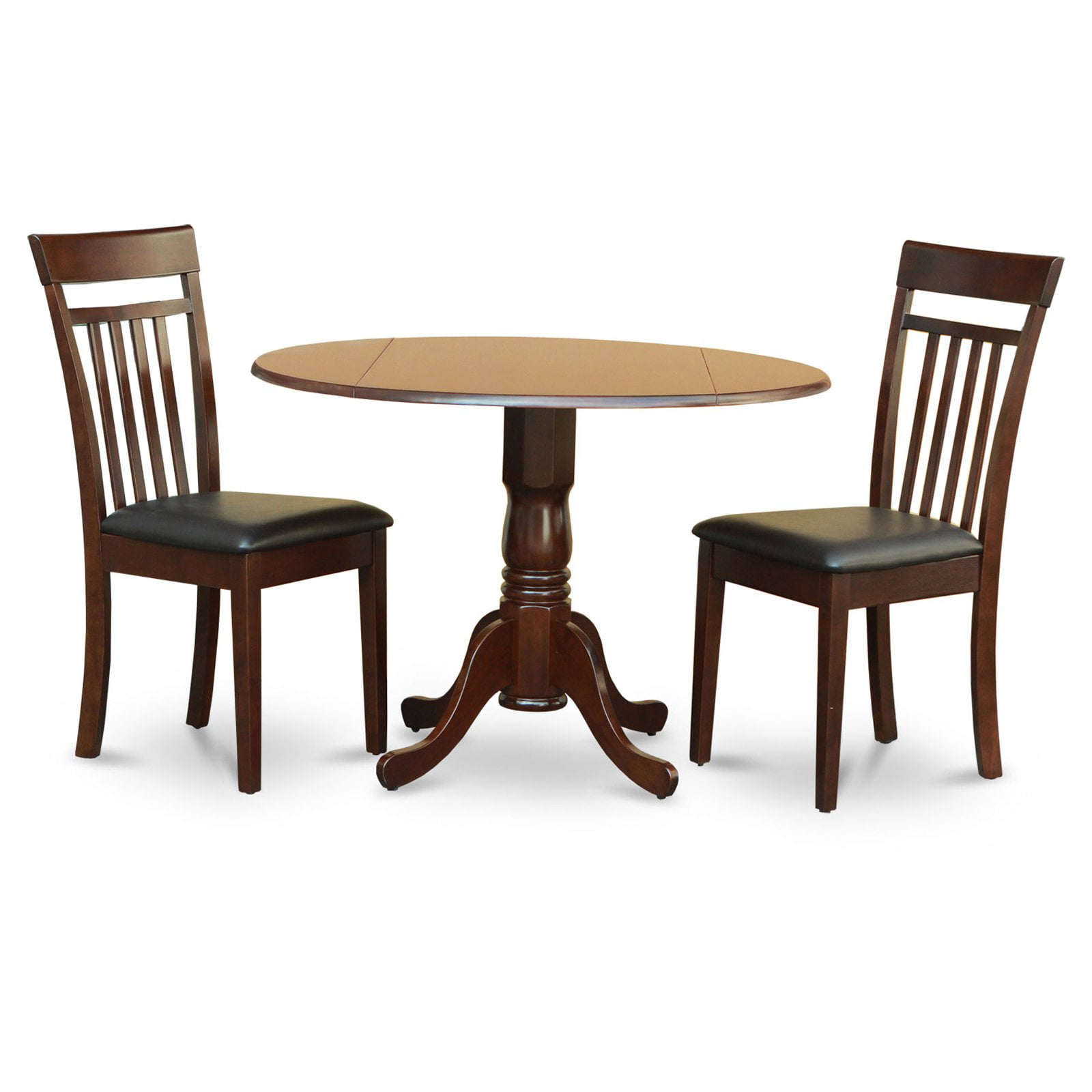East West Furniture Dublin 3 Piece Drop Leaf Dining Table Set with