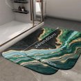 thumbnail image 2 of 1pc Marblelike Artwork Absorbent Non-Slip Bathroom Thickened Flannel Rug Decor,Soft,Quick Drying,Suitable For Indoor/outdoor Use,Bathrooms,Bedrooms,Kitchens,Terrace,Laundry Rooms,16"x24", 2 of 9