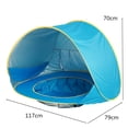 thumbnail image 3 of Tente de Plage pour Bébé Pop-Up Portable Protection UV Piscine, Orange, 3 of 5