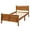 Oak, variant on Hommoo Wood Platform Bed Twin Bed Frame with Headboard/Footboard/Wood Slat Support, Oak