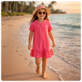 thumbnail image 4 of Pink Platinum Girls' Swim Cover Up Dress - Soft Terry Cloth Bathrobe Cover Up for Girls (Size: 2T-16), 4 of 7