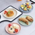 thumbnail image 2 of 5 Pack Wheat Straw 6 Inch Plates, Small Dinner Plates, Round Dishes with Raised Edge, Reusable Salad Plates Set, Unbreakable Appetizer Dessert Serving Plates for Party (Assorted Colors), 2 of 6