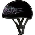 thumbnail image 3 of Daytona Helmets Hi-Gloss Black, Barbed Wire Heart Motorcycle Half Helmet Skull Cap- Graphics 100% DOT Approved 2XL, 3 of 7