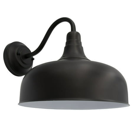 

Maxxima 12 in. LED Gooseneck Barn Light Brown Finish 1000 Lumens 5000K Daylight
