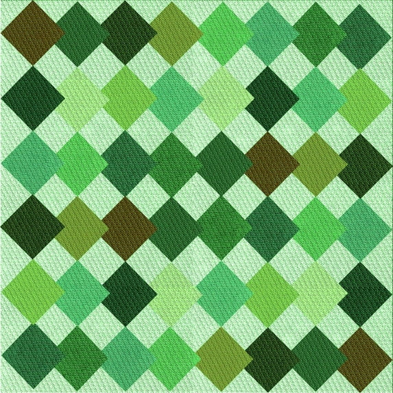 Ahgly Company Machine Washable Indoor Square Transitional Forest Green Area Rugs, 7' Square