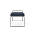 thumbnail image 5 of Lesro Gansett Steel and Fabric Waiting Room Guest 2-Seat Bench in Silver/Adler Midnight Sky Blue, 5 of 5