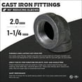 thumbnail image 3 of Supply Giant 2" x 1-1/4" 90 Degree Black Pipe Fitting Reducing Street Elbow Cast Iron, 3 of 6