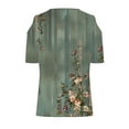 thumbnail image 4 of Ichuanyi Womens Tops, Summer Women's Print 3/4 Sleeve Tops Loose Blouse Casual O-Neck Tee Shirts Tunic, 4 of 5