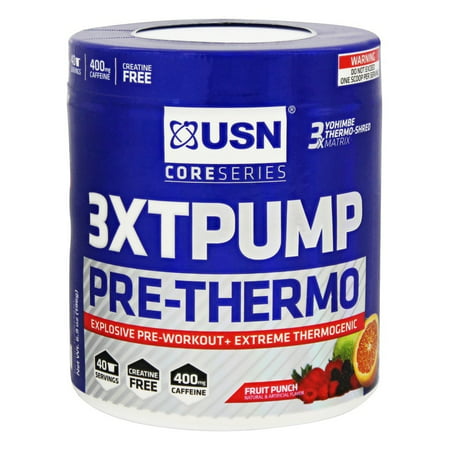 USN Supplements - Noyau série 3XT Pompe pré-Thermo Fruit Punch - 6,9 oz