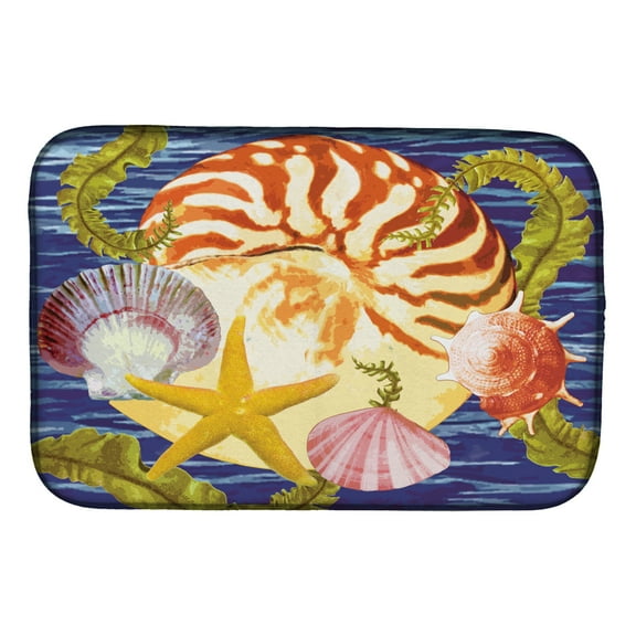 Carolines Treasures PRS4044DDM Nautilus And Gulf And Sundial Dish Drying Mat 14 x 21" multicolor