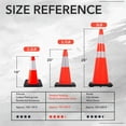 thumbnail image 6 of Safety Cones 20 in,PVC Orange Traffic Cone with Reflective Collar Used for Traffic Control, Driveway Road Parking and School Improvement,6 PACK, 6 of 7