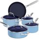 thumbnail image 1 of Nuwave Juego de utensilios de cocina de 9 piezas con revestimiento antiadherente de cerámica azul Duralon saludable, resistente a los arañazos con infusión de diamante, sin PFAS, apto para horno, list, 1 of 5