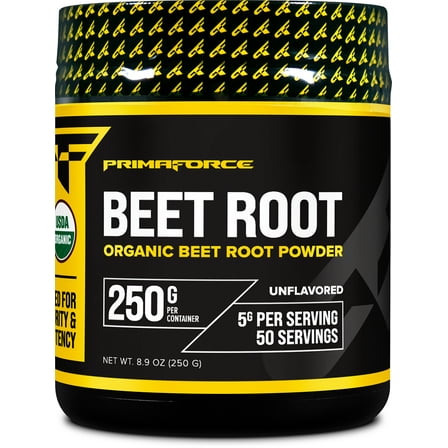Primaforce Organic Beet Root Powder (250g) Unflavored - Natural Source of Antioxidants and Nutrients