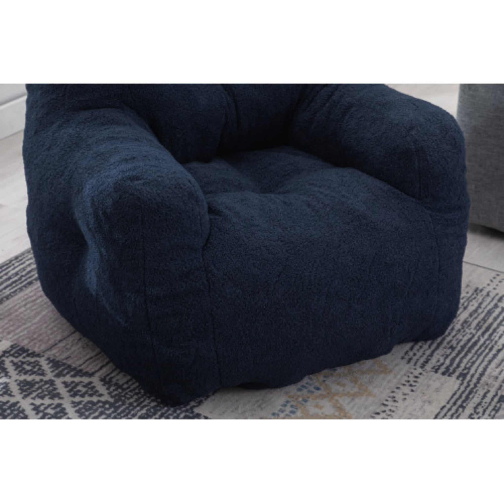 Bean Bag Chair with Armrest, Yardmaster Giant Bean Bag Chair with Teddy Soft Stuffed and Memory Foam, Bean Bag Apartment, Dorm, Living Room, Bedroom