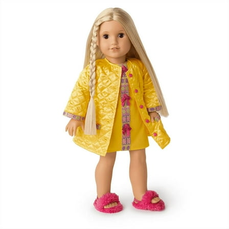 American Girl Julie Doll Outfit Pajamas and Robe Set for 18 Inch Dolls (Doll Not Included)