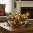 thumbnail image 3 of Northlight 12ct Shatterproof Shiny Christmas Ball Tree Ornament Set 4" - Gold, 3 of 9