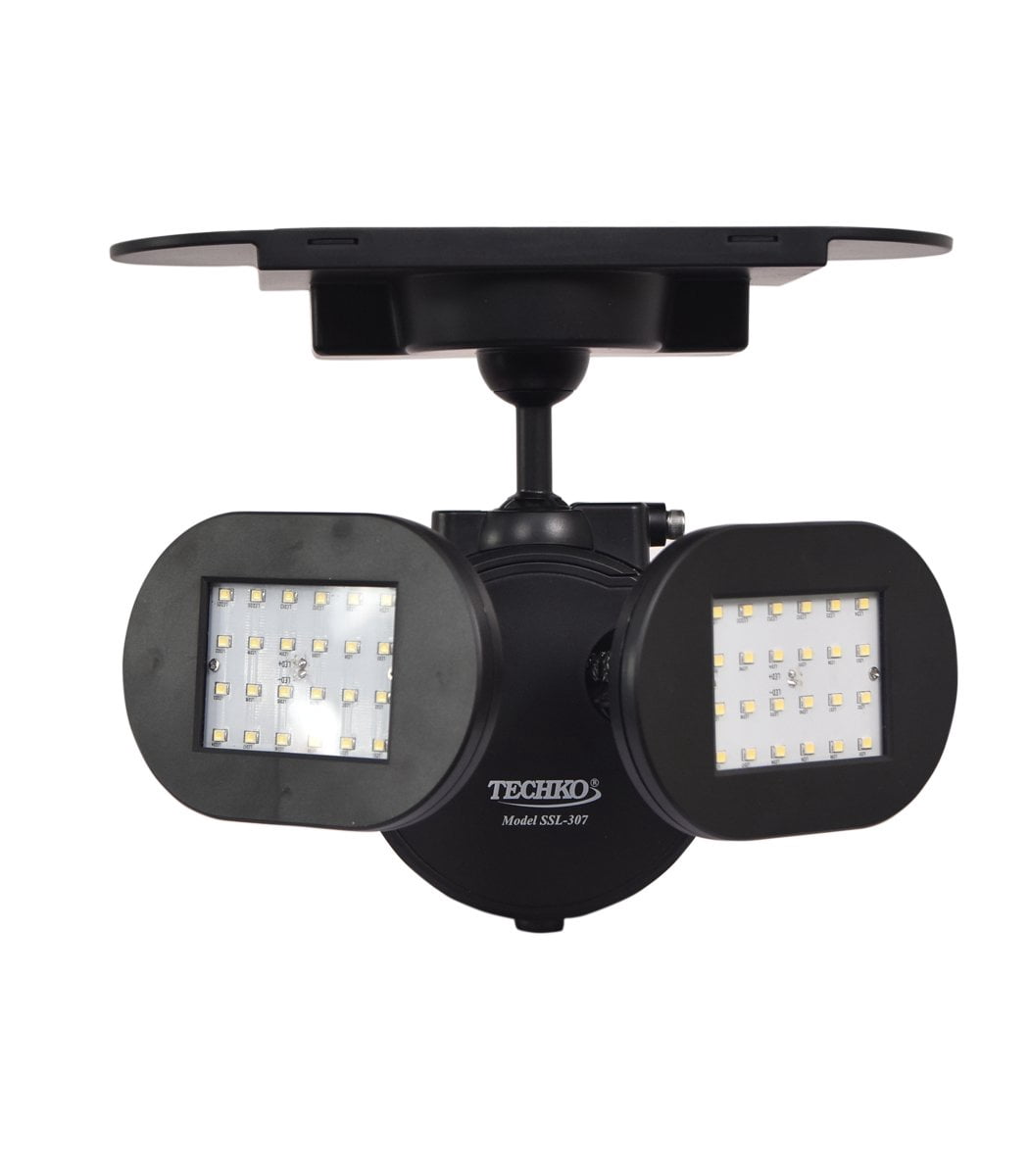 Techko Solar Security Light - Twin Light (with Removable Panel)