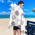 thumbnail image 4 of Cute Rose and Leopard Beach Towel Fast Drying Camping Towels Sand Free Beach Blanket Soft Absorbent Travel Sport Towel for Gym Bath Shower Swimming 30" x 60" Washcloth Gift, 4 of 7
