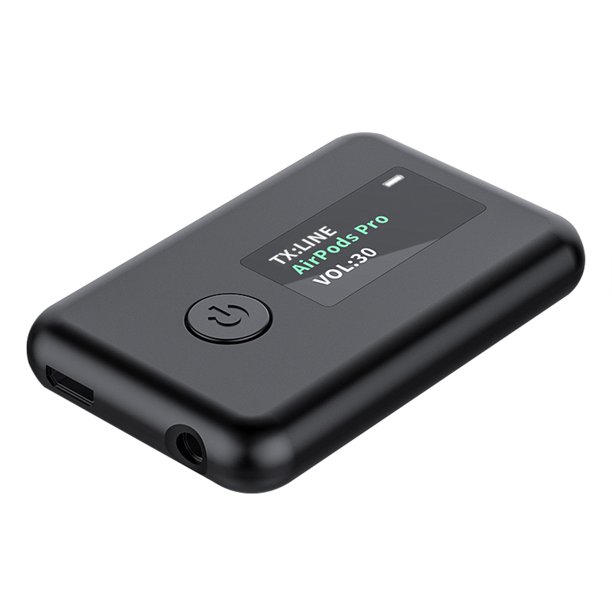 Seitruly Receptor transmisor 2 en 1 compatible con Bluetooth 5,0 con pantalla LED adaptador Bluetooth USB 3,5mm RCA para coche TV PC Cables de audio/vídeo