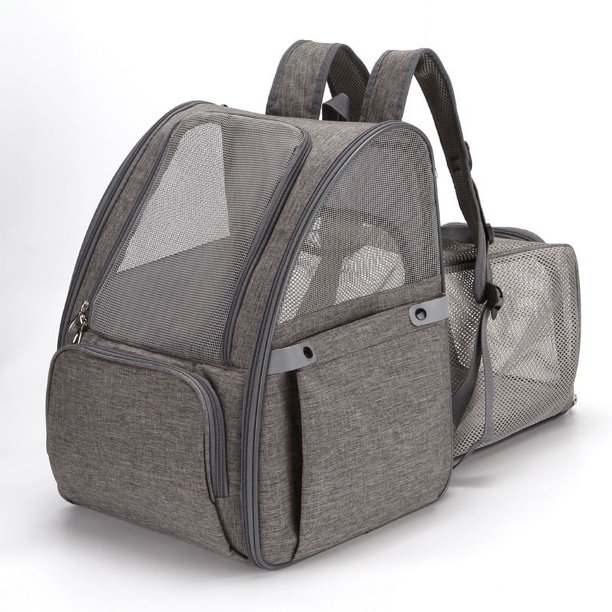Mochila para gatos para perros pequeños y gatos, malla totalmente ventilada, mochila portátil para mascotas para viajes, senderismo, caminar y uso al aire libre