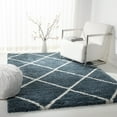 thumbnail image 3 of SAFAVIEH Hudson Amias Geometric Shag Area Rug, Slate Blue/Ivory, 2' x 3', 3 of 11